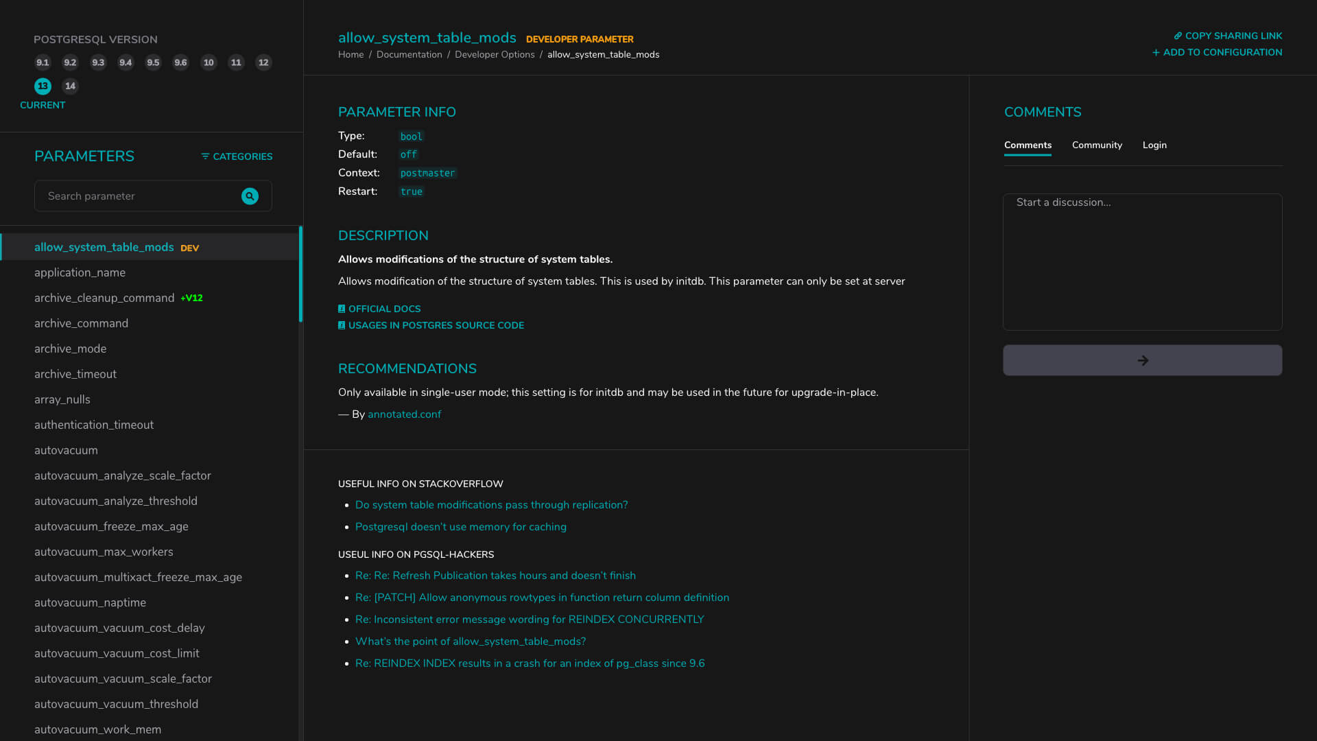 PostgresqlCO.NF Documentation