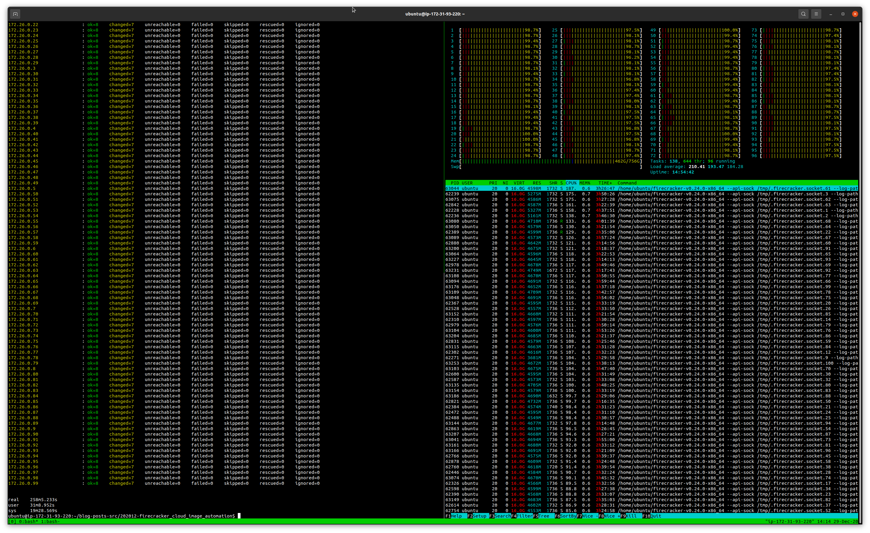 Insert benchmark comparison